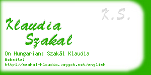 klaudia szakal business card